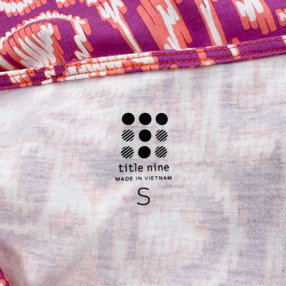 Title Nine Women's Breeze Ikat Cowl Neck Knit Dress Small Pink Sleeveless - Picture 4 of 13